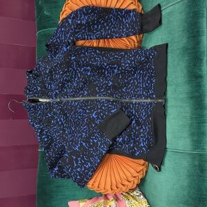 Blue and black Lulu Lemon zip up Hoodie, Size 12